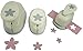Produktbild Motivstanzer Set A68193 Blüte, 3 STK, Kunststoff, weiß, 1,6cm, 2,54cm, 1x 3,81cm