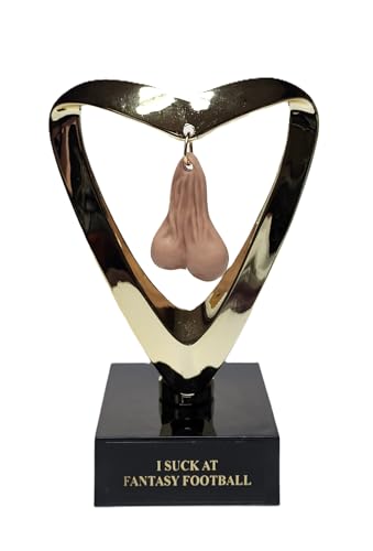 Fantasy Football Last Place Loser Trophy Funny SACKO - I Suck at Fantasy Football