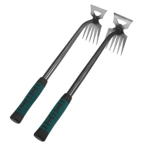 Kisangel 2pièces Outils De Désherbage Ergonomiques De Extracteurs De Dents Dents pour Jardinage Et Agriculture Et Facile à Utiliser
