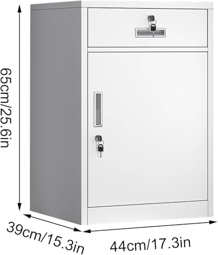 Armadio in metallo in acciaio inossidabile con serratura Soluzione di archiviazione per ufficio laterale Design anti inclinazione per la casa e le aziende Gestione sicura dei file