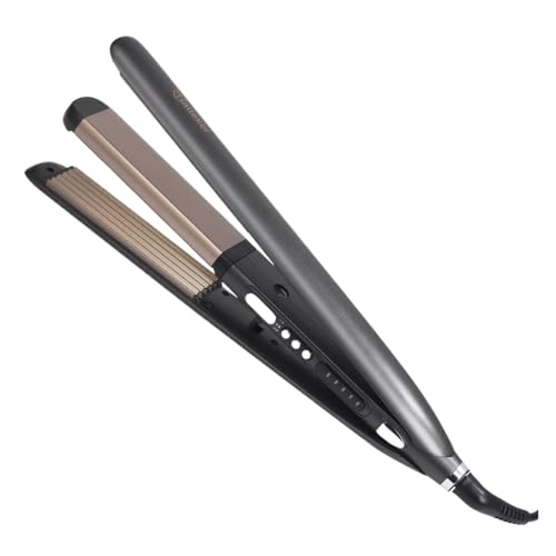 Plancha y rizador de cabello cerámica multifunción con temperatura ajustable miniatura 1
