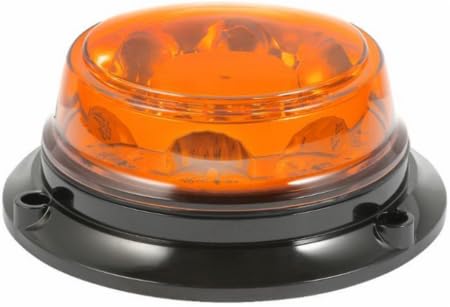 Ama Lampeggiante trattore: Lampeggiante a 8 LED, 12-24 V x 3 W, Flash a 4 funzioni, Base piana