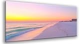 Playa Pintar por Numeros Adultos, 50x100cm Lienzos para Pintar con Numeros atardecer Patrón Diseño, Painting by Numbers Kit con Pinceles+Pigmento+Lmagen Referencial+Marco, Wall Decor, Regalo Model372