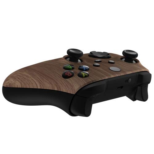 MODDEDZONE Wireless Controller for Microsoft Xbox Series X/S & Xbox One - Custom Soft Touch Feel - Custom Xbox Series X/S Controller (Soft Touch Wooden Grain)