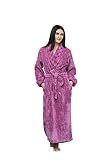 House of Chenille Bademantel mit Schalkragen, zweifarbig - Pink - 2X