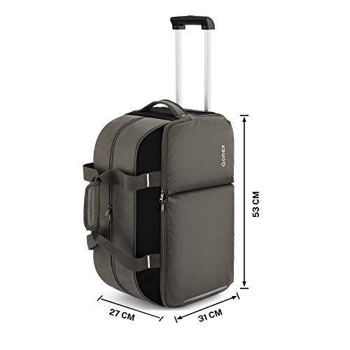 Gonex Rolling Duffle Bag with Wheels, 40L Water Repellent Wheeled Duffel Carry On Luggage with rollers 22 inch Grey