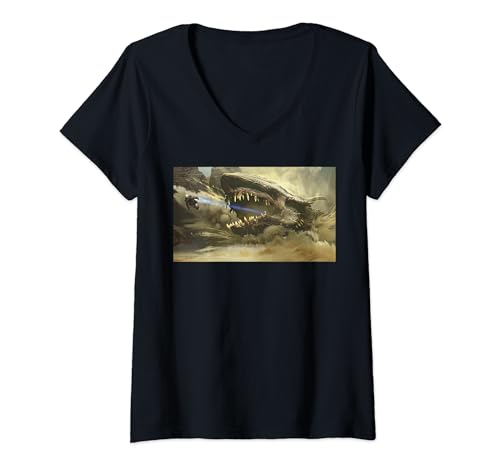 T-shirt Star Wars femme col V fini les hauts de fan informes et rêches