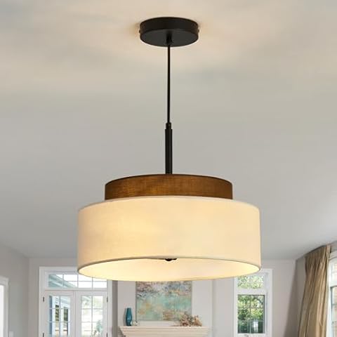 Qgiytp 3-Light Drum Pendant Light Cover
