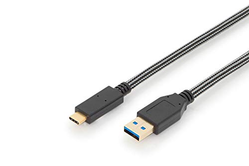 ASSMANN Electronic 84309 - Cable USB (1 m, USB C, USB A, 2.0, 10000 Mbit/s, Negro) Cover