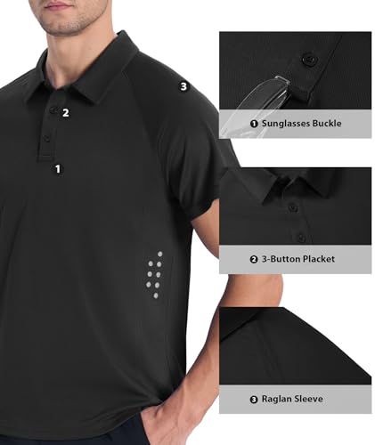 ZITY Mens Athletic Polo Shirts Performance Short Sleeve T-Shirts Golf Sports Hiking Polos4