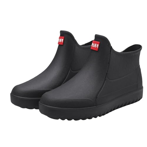 Men's Short Tube Slip Outer Casual Rain Boots High-Performance Fishing Rain High Traction Men's Ankle Boots