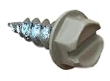 SCREWIT Brand Clay Color Gutter & Downspout Zip Screws, #8 x 1/2 Inch Color-Matched Sheet Metal Screws with 1/4 Inch Hex Head, Self-Drilling, Rust-Resistant (25 Pack)