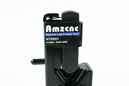 AMZCNC Hammer Lug Crimper Tool - 0000 AWG Battery and Welding Cables( 8 AWG TO 4/0 Wire Gauge) - Thumbnail 6