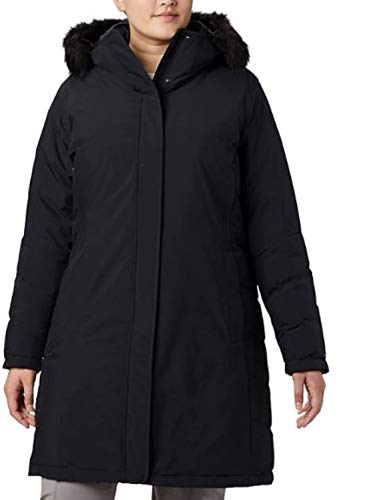 Columbia Women's Plus Hillsdale Waterproof Hooded Down Parka (1X, Black)