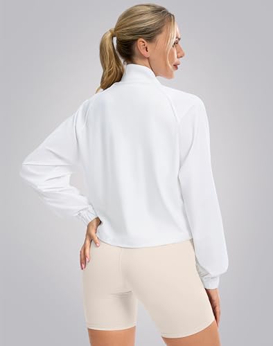 women39s athletic workout jacket lightweight upf 50 long sleeve sun protection shirts zip up cropped sun jacket hiking tops