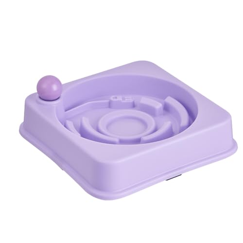 Slow Feeder Bowl, Non-Slip Dog Pan, Interactive Pet Container, Compact Design Anti-Gulping Easy to Clean Sturdy Promotes Healthy