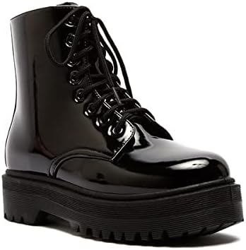 Raffi-01AX Lace Up Women combat Lug boots