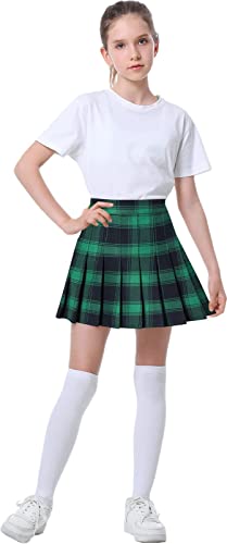 Joe Wenko Girls Women's Pleated Skirt, High Waist School Uniform A-Line Short Skirt4