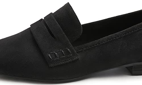 Image of FEVERSOLE Women's Fashion Dress Comfort Low Heel Office Penny Loafer Flats