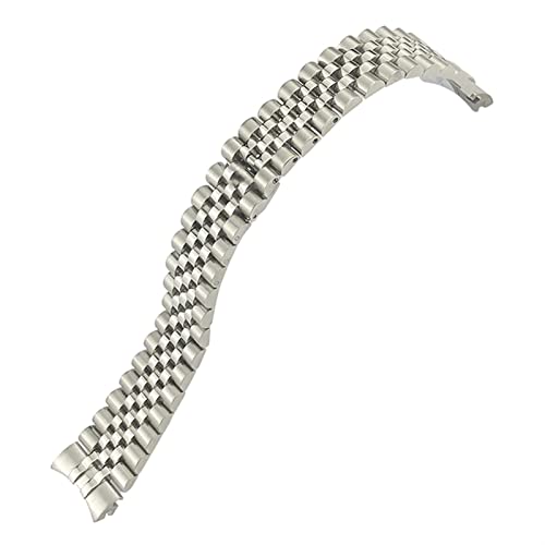 Bracelet de montre 20 mm acier argent doré pour M126234
