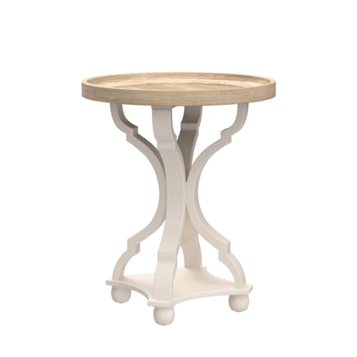 Cozayh F03016 Rustic Farmhouse Cottagecore Accent End Table, Natural Tray Top Side Table Nightstand For Family, Dinning Or Living Room thumb #3