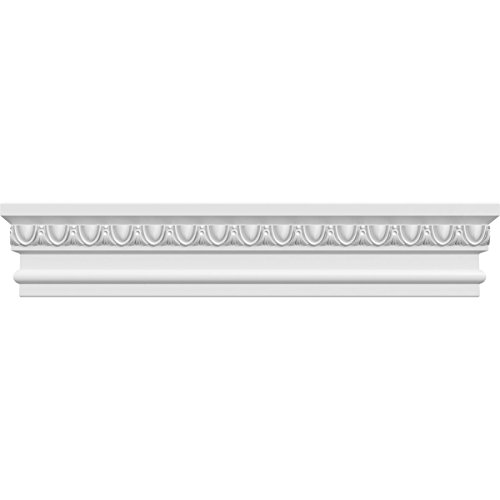Endurathane Panel Crosshead w/Egg & Dart Trim, 40" Bottom Width x 42" Top Width x 5 1/2"H x 1"P, Factory Primed by Ekena Millwork - Used condition - US$63.74