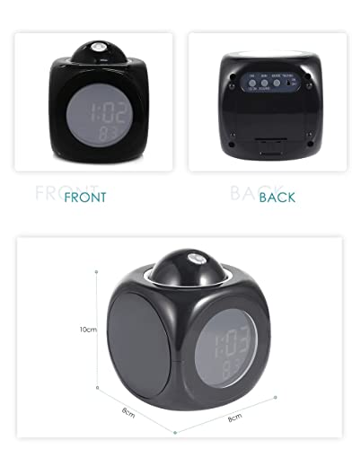 Lxxsh Alarm Clock Lcd Talking Projection Alarm Clock Time & Temp Display Projection Clocks #TOP3