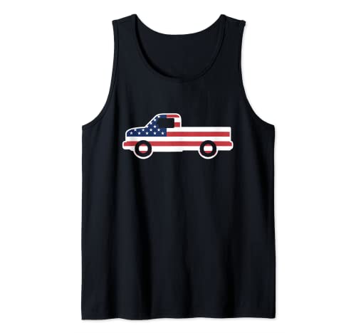 Awesome Patriotic Truck Cool American Camiseta Presente Camiseta sin Mangas
