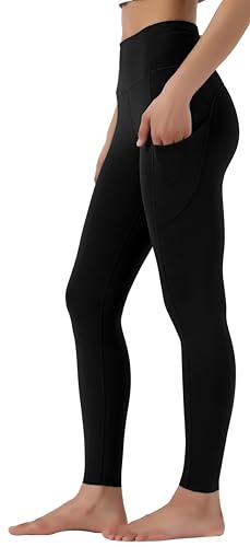 Leovqn Damen Sport Leggings Hohe Taille Blickdicht Yoga Hosen mit Taschen...