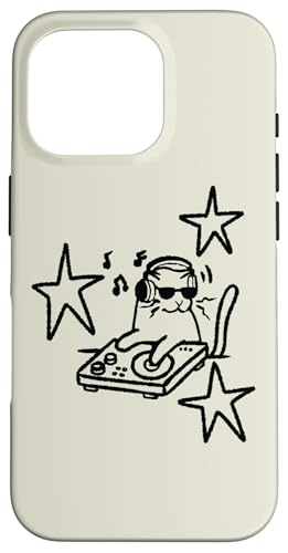 90s Y2K DJ Cat Tomcat �w�b�h�t�H���ƃ^�[���e�[�u���t�� �X�}�z�P�[�X iPhone 16 Pro �p