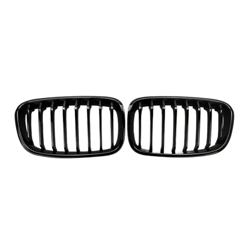 Grille calandre avant noire brillante ABS pour BMW Série 1 F20 F21 de 2011 à 2014 en 2 pièces