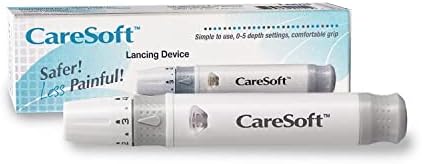 CareSoft Lancing Device – Compatible with CareSens Blood Glucose Monitoring Kit, Lancets and Most (Round/Universal) Diabetic Lancets