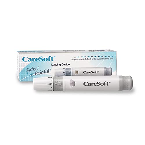CareSoft Lancing Device - Compatible with CareSens Blood Glucose Monitoring Kit, Lancets and Most (Round/Universal) Diabetic Lancets