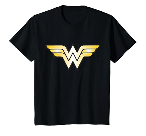 DC Kids Wonder Woman Logo Classic T-Shirt, Youth, Black, Medium