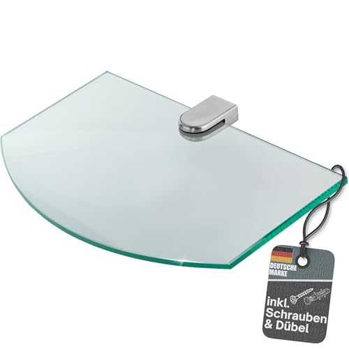 bonsport Glasregal Wandregal für Badezimmer Klarglas...