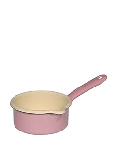Riess Stielkasserolle 12 cm Emaille Rosa