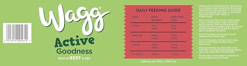 Wagg Active Goodness Complete Dry Adult Dog Food Beef & Veg 12kg - For All Active Working Dog Breeds - Image 6