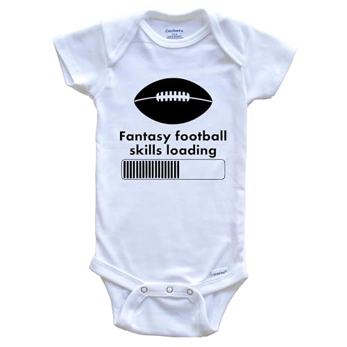 Image of Fantasy Football Skills Loading Funny Fantasy Sports One Piece Baby Bodysuit