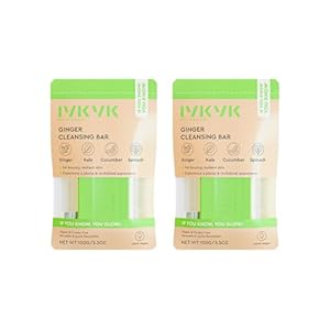 MAKARI IYKYK Ginger Cleansing Bar 2 Pack | Moisturizing Facial Soap with Ginger, Kale, Cucumber & Spinach | Gentle Shea Butter Cleanser | Vegan & Non-Drying
