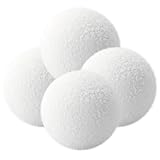 JRQHF Absorber Balls of Scum for Spas Hot Tub, Reusable 3 Inch Hot Tub Absorber Ball of Scum, Washable Hot Tub Oil Spa Absorber Ball of Scum, Spa Sponge Balls for Scum Removal,White, 4 Pack