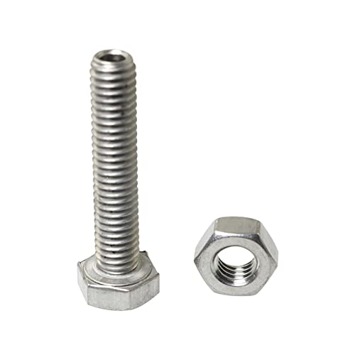 Image of 2pcs Cylindrical Hollow External Hexagon Screw 304 Stainless Steel Lamp Threading Screws Through Hole Bolt M6x30