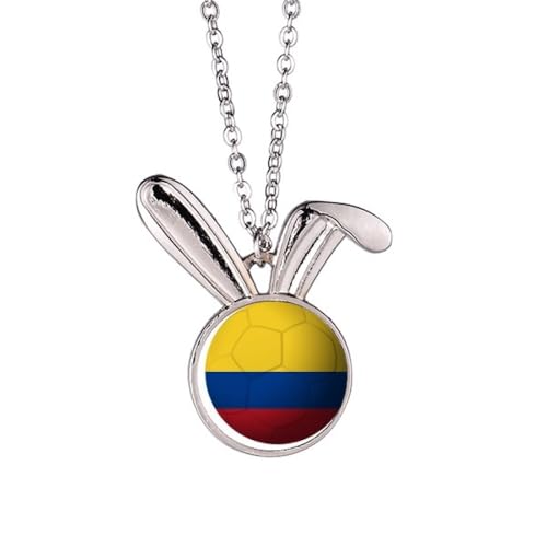 Collier drapeau Colombie lapin de foot le cadeau idéal pour supporter