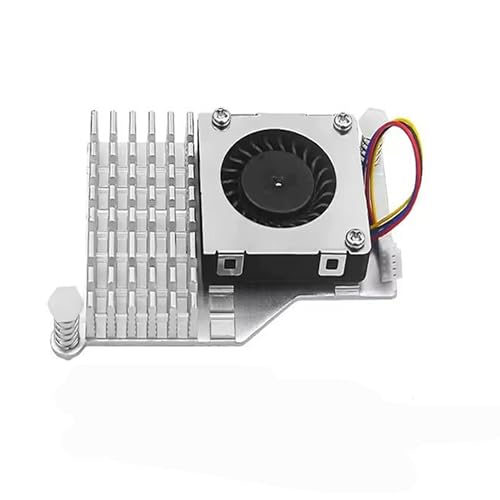 Ventilador activo, enfriador activo para RasPi 5, disipador de calor de aluminio, radiador con ventilador controlado por temperatura, disipador de calor compatible con RasPi 5