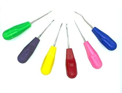 ADDLER Dental Periotomes Elevators 3.5 MM Round Head Concave Soft Blade, Contra Curved/Angled UP (65 Degree) Head AUTOCLAVABLE Pack of 6 Pcs