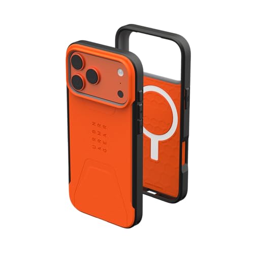 URBAN ARMOR GEAR UAG Designed for iPhone 17 Pro Max Case Civilian - Compatible with MagSafe Military Grade Protective Cover, Orange