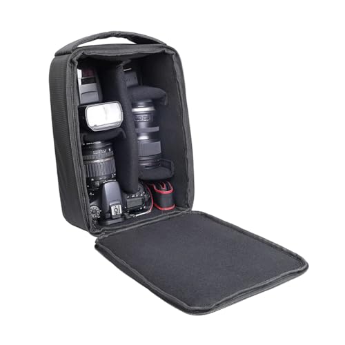 Bolsa de transporte para cámara réflex grande KICHOUSE negra 3