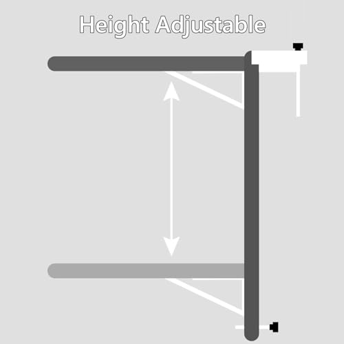 Table murale pliante aluminium réglable blanche pour balcon - 7