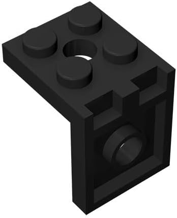 Classic Clear Bracket Plate Bulk, Bracket Plate 2x2-2x2 with 2 Holes, Building Bracket Plate 200 Piece, Compatible with Lego Parts and Pieces: 2x2 Clear Plates(Color: Clear)
