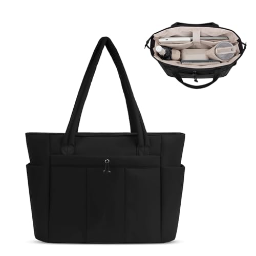 Ecofocet Bolso Tote Mujer, Bolso de Hombro Grande con 8 Bolsillos y Compartimento Portátil 15.6 Ecofocet Bolso Tote Mujer, Bolso de Hombro Grande con 8 Bolsillos y Compartimento Portátil 15.6
