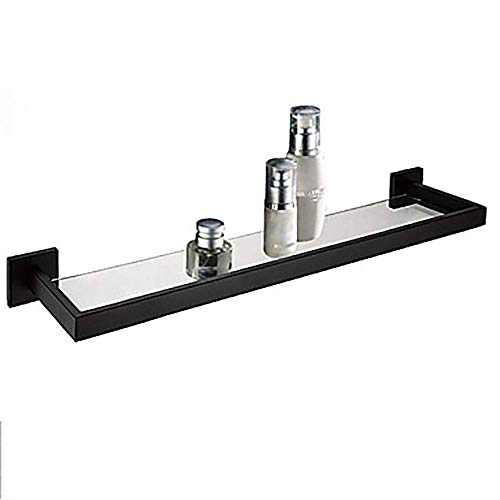 Msuiiixcccc Beautiful Modern Stainless Steel Glass Black Rectangular Bathroom Accessories/Bathroom Rack al Modern Bathroom Rack